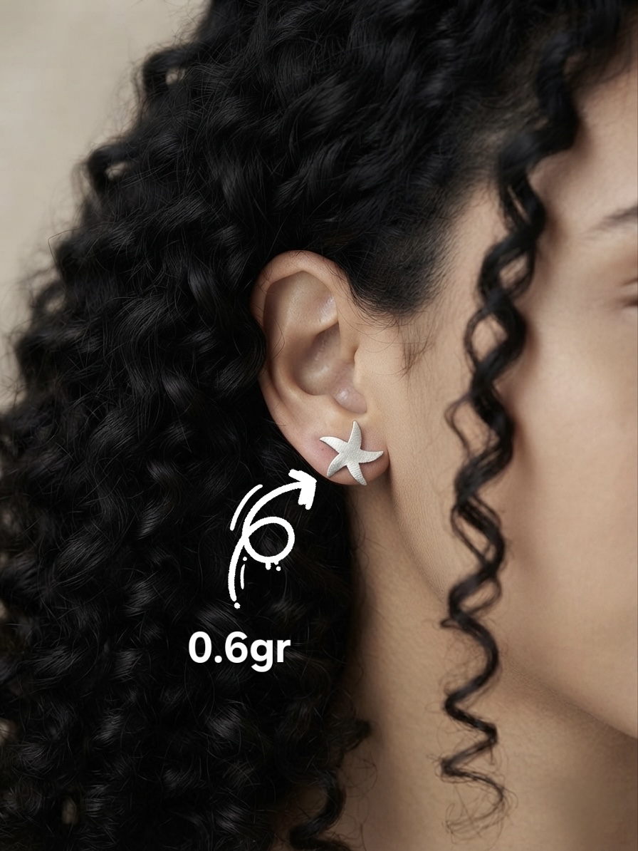 گوشواره ستاره دریایی گوشواره ستاره دریایی